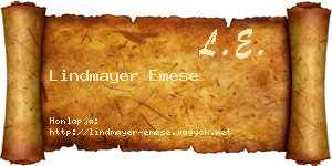 Lindmayer Emese névjegykártya