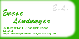 emese lindmayer business card